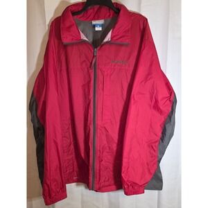 COLUMBIA SPORTSWEAR COMPANY TiITANIUM  XXL RED & BLACK JACKET WINDBREAKER MENS